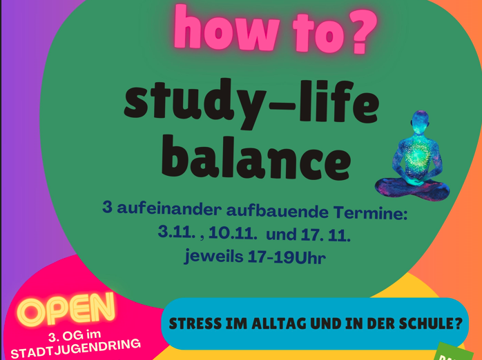 LearnLife - How to? Study-life-balance am 3., 10., + 17. November - jetzt anmelden!